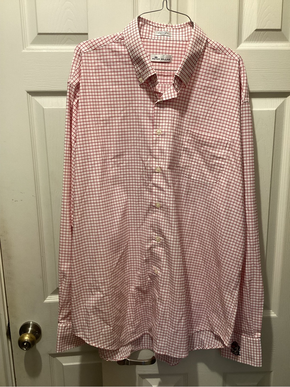 Peter Millar Pink Checked Dress Shirt